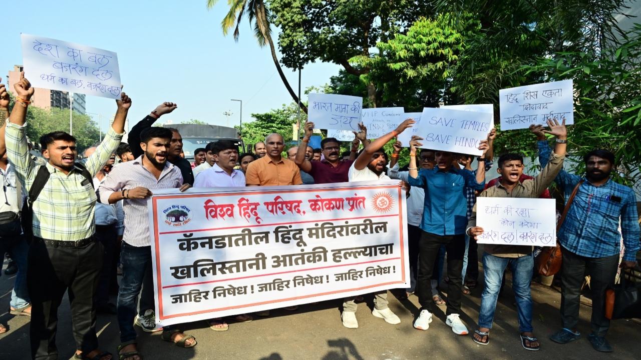 On November 3, protestors carrying Khalistani flags clashed with people at the Hindu Sabha temple disrupting an event co-organised by the temple authorities and the Indian Consulate