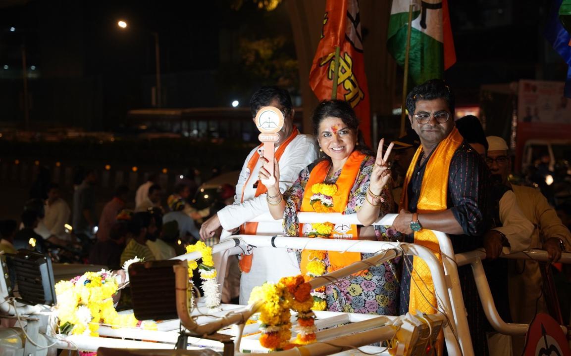 Maharashtra assembly elections 2024: Shaina NC holds roadshow in Mumbadevi, urges voters to support Mahayuti alliance