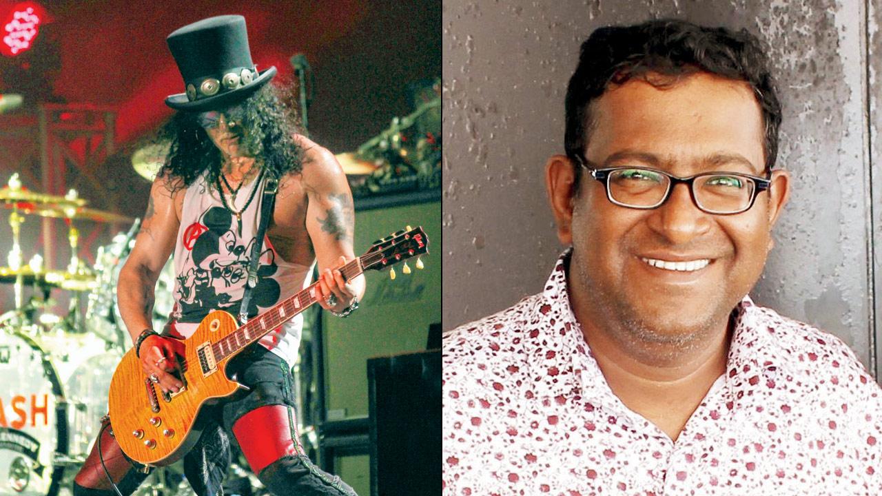 Guns N’ Roses guitarist Slash performing in Mumbai