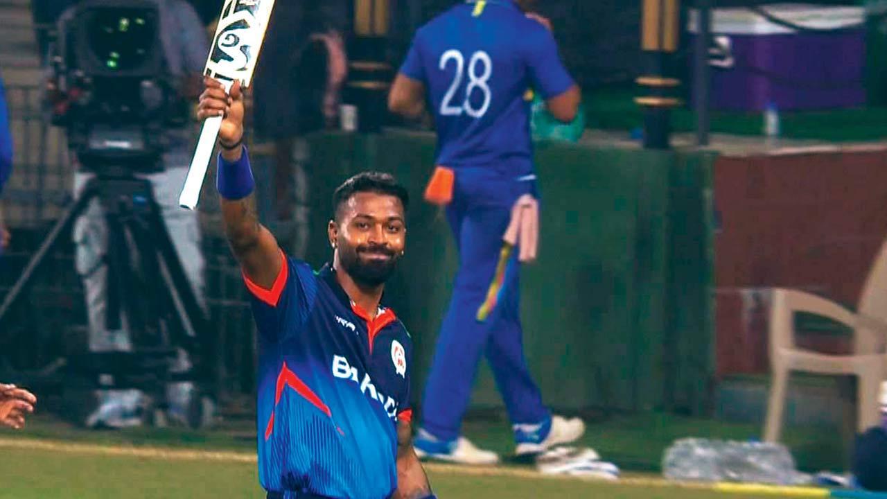 Hardik Pandya's rich vein in form continues in Syed Mushtaq Ali Trophy