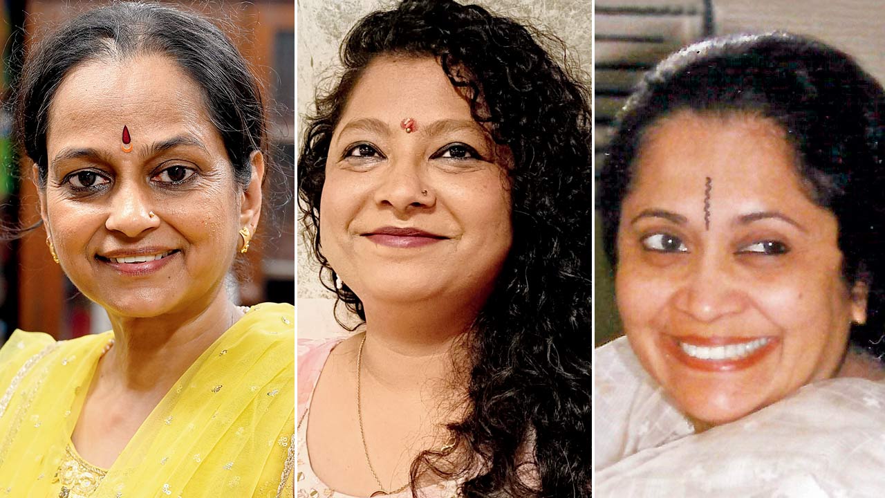 Suchitra Kamath; Meenakshi Bhanj Deo,  mental health coach; Sheila Sreenivasan, founder, Dignity Foundation