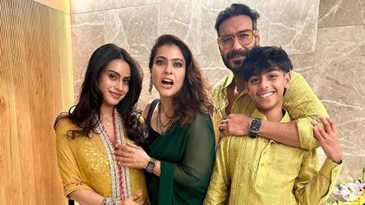 Kajol drops fun photos with Ajay Devgn, Nysa, Yug from Diwali celebrations