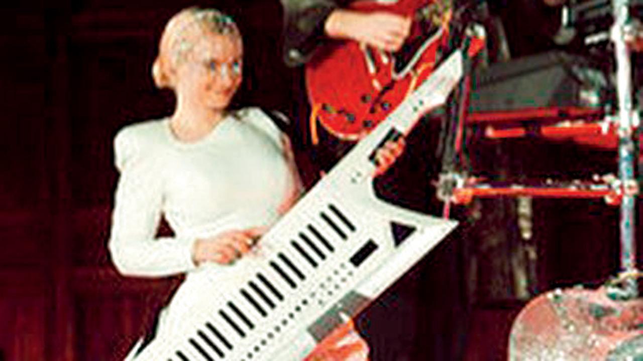 Chatto plays the keytar during a previous performance