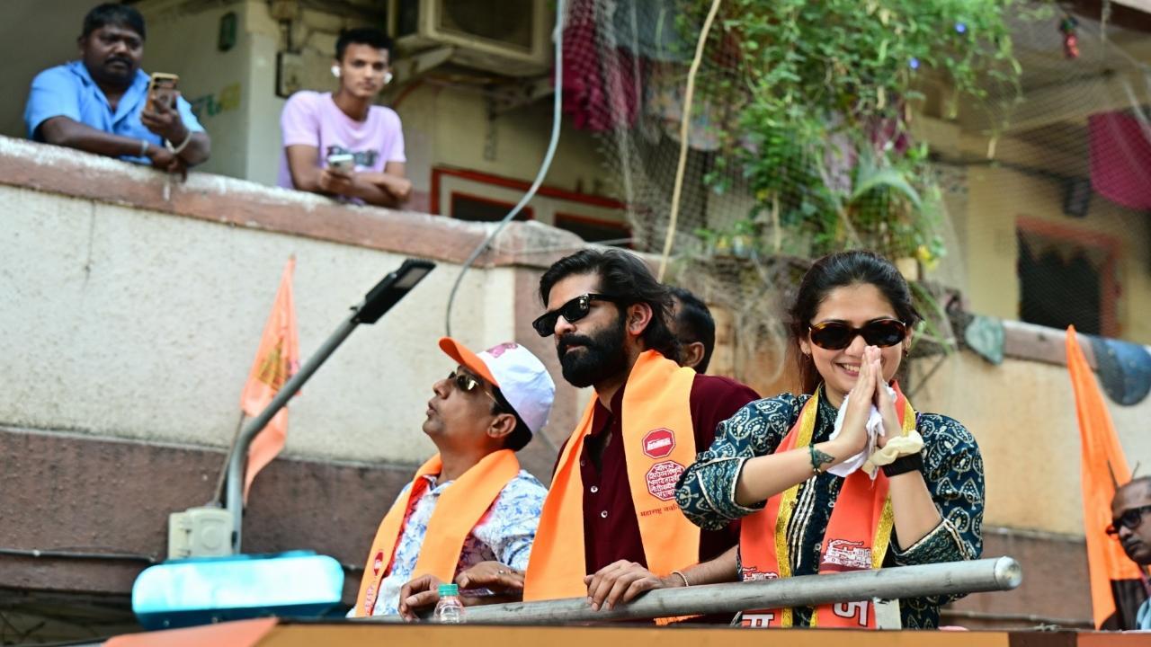 IN PHOTOS: Rivals Amit Thackeray, Mahesh Sawant make a last pitch to voters