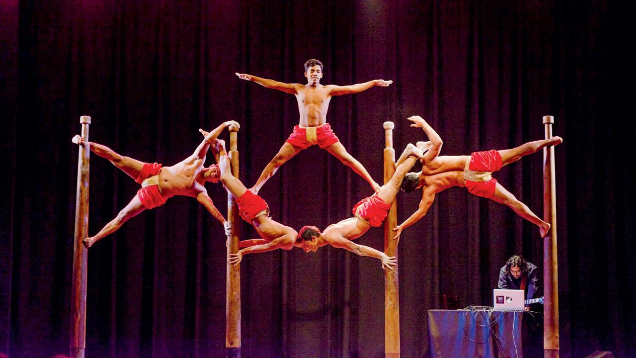 The Mallakhamb India troupe at a previous performance