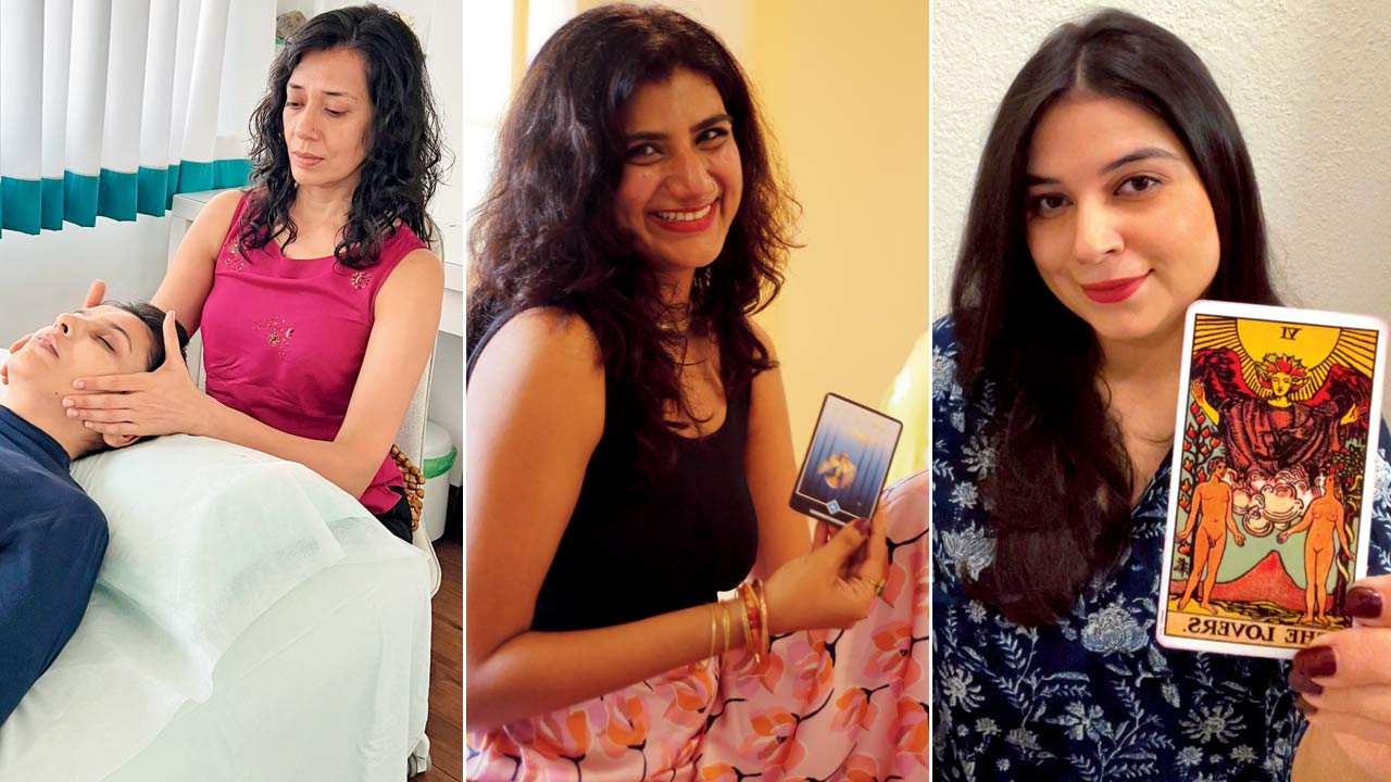 Zia Nath emphasizes on the conncection between the mind, body, and spirit; Zohra Shakti believes that the artistic representation of each deck is unique; Lavanya Arora, tarot card reader,  says that tarot is about reflection 