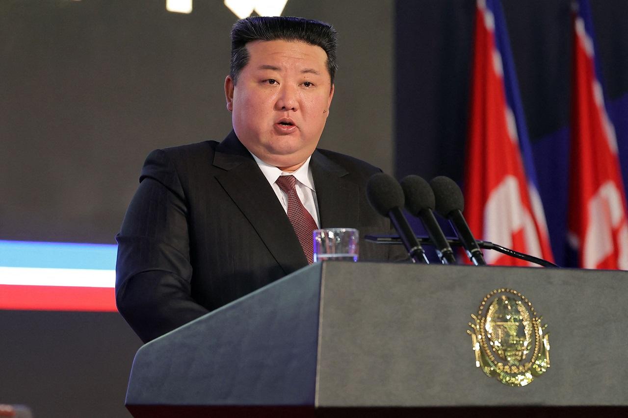 Kim accused the United States of raising military pressure on North Korea by strengthening military cooperation with regional allies and increasing the deployment of 
