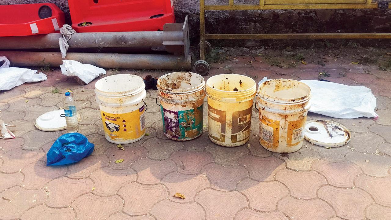 Paint drums in which the decomposed body parts were found