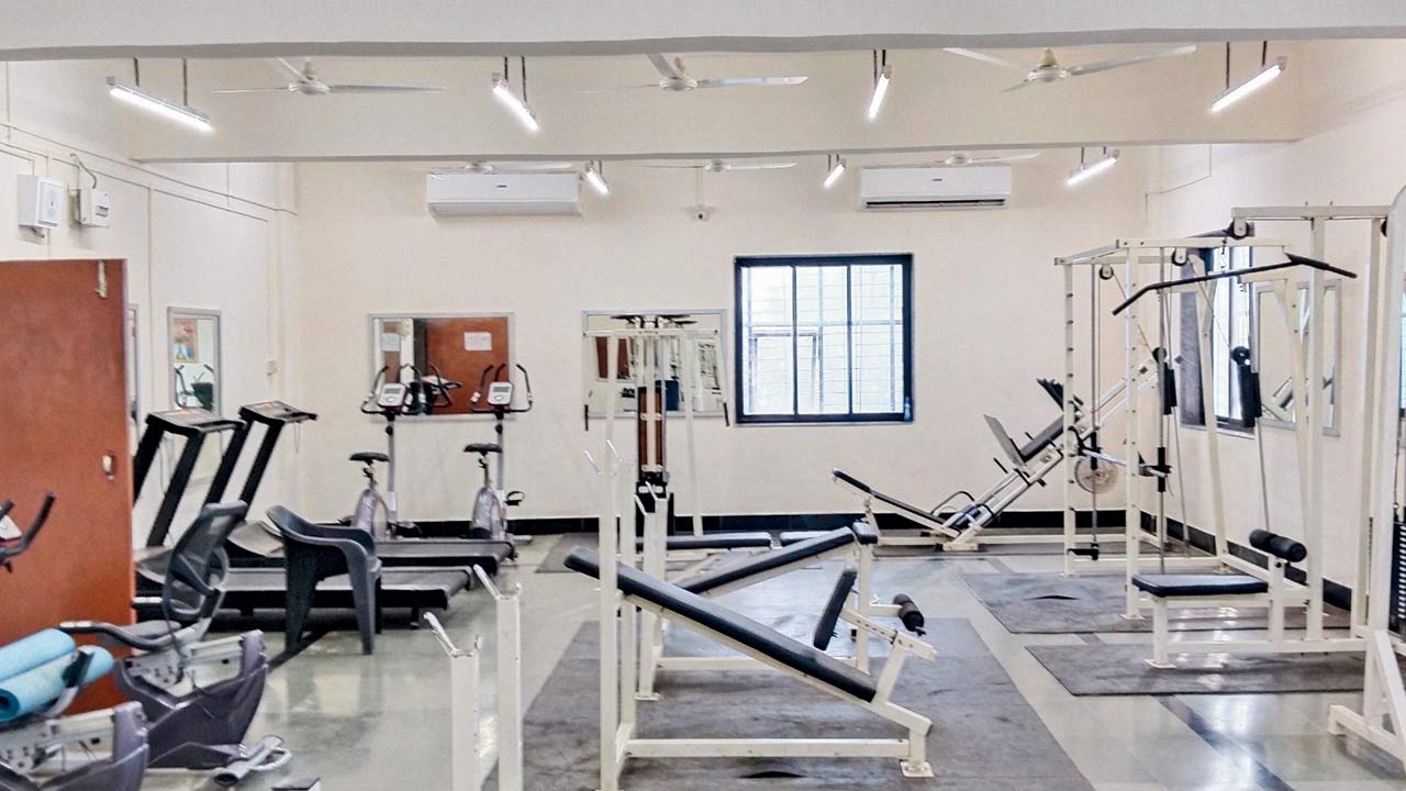 Unused gym machines at the Dahisar facility