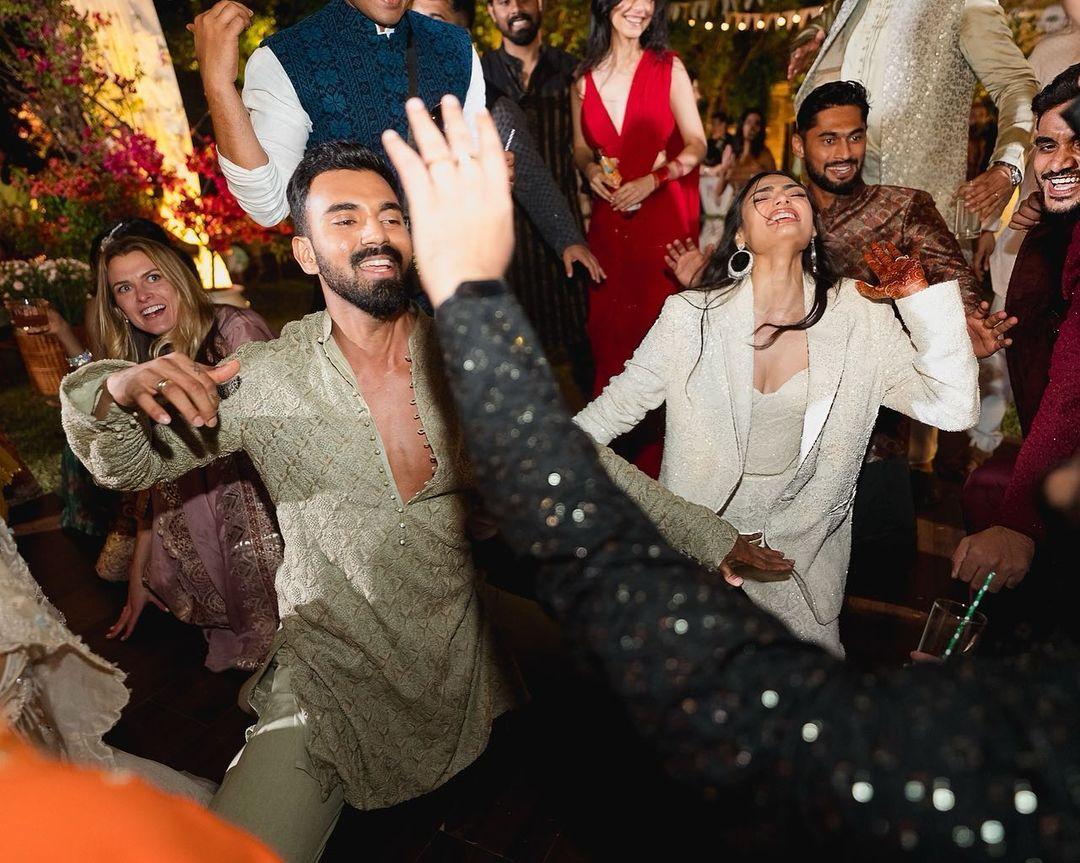 From the couple’s mehendi ceremony, one picture captures their sweetness and chemistry, with Athiya and KL Rahul looking incredibly adorable together as they share a quiet, loving moment.