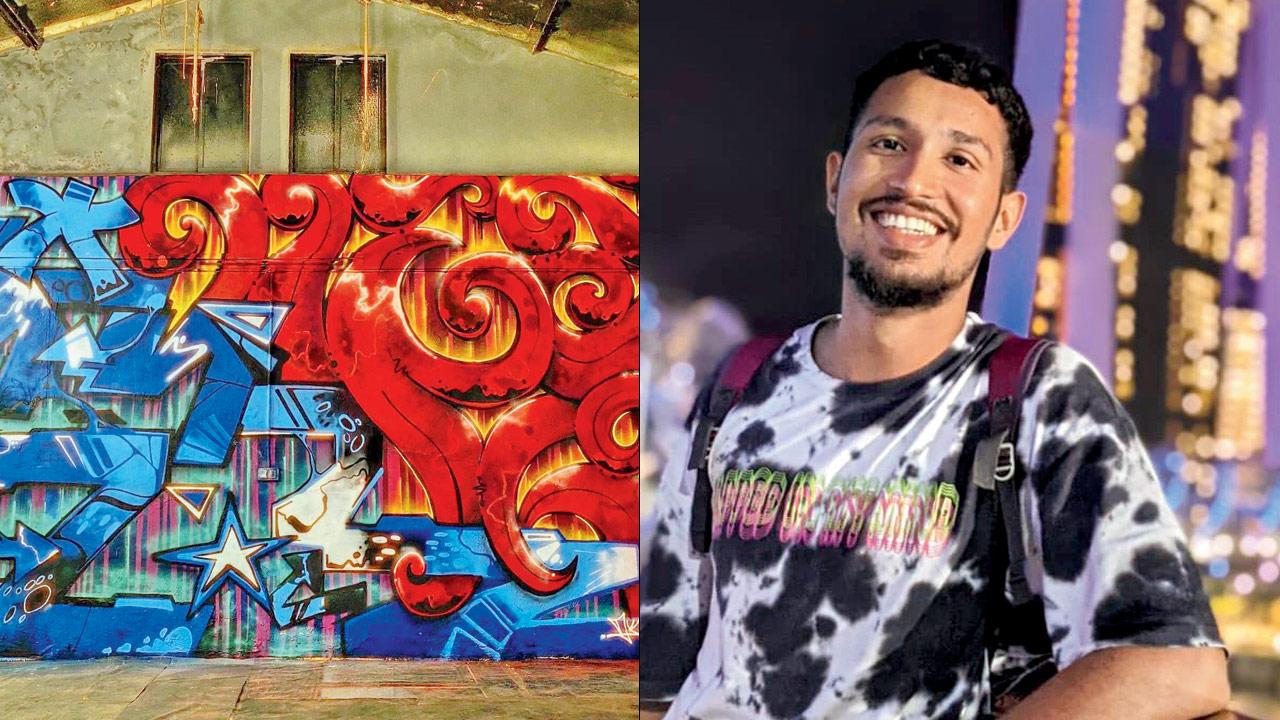 Dkrypt’s colourful mural adorns a wall in Lower Parel setting the tone for the Red Bull Dance Your Style word finale. PIC COURTESY/ INSTAGRAM