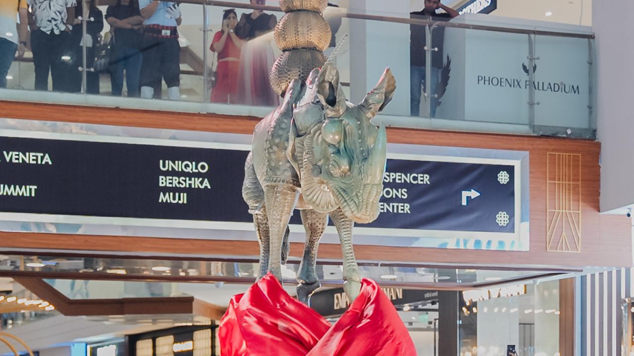 Salvador Dali's celebrated bronze sculpture 'Cosmic Rhinoceros' comes to Mumbai. The bronze installation, inaugurated by Atul Ruia and Gayatri Ruia with chief guest Shalini Passi, is on display at Phoenix Palladium in Lower Parel. (Photo Courtesy: Phoenix Palladium)
SEE PHOTOS