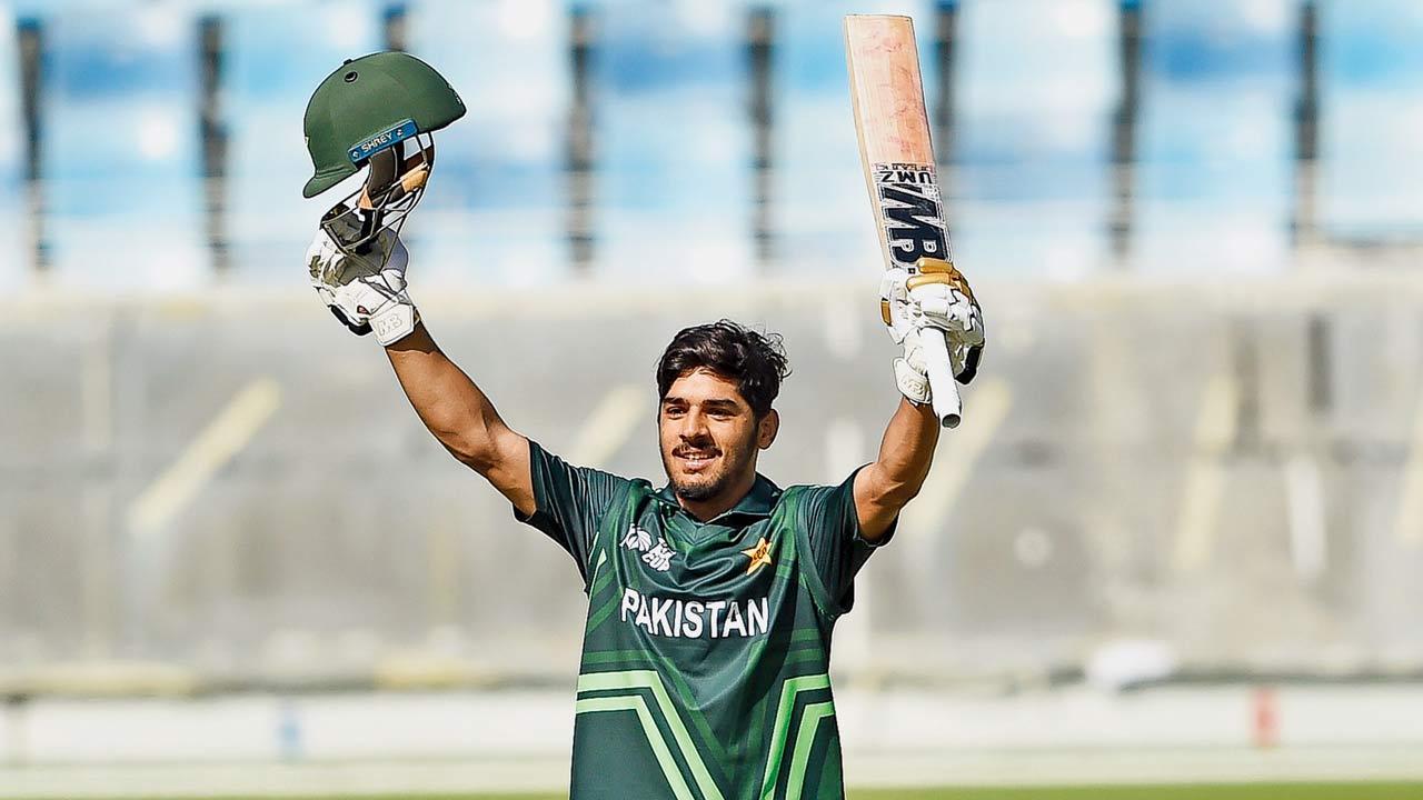 Shahzaib stars with 159 as Pak beat India by 43 runs