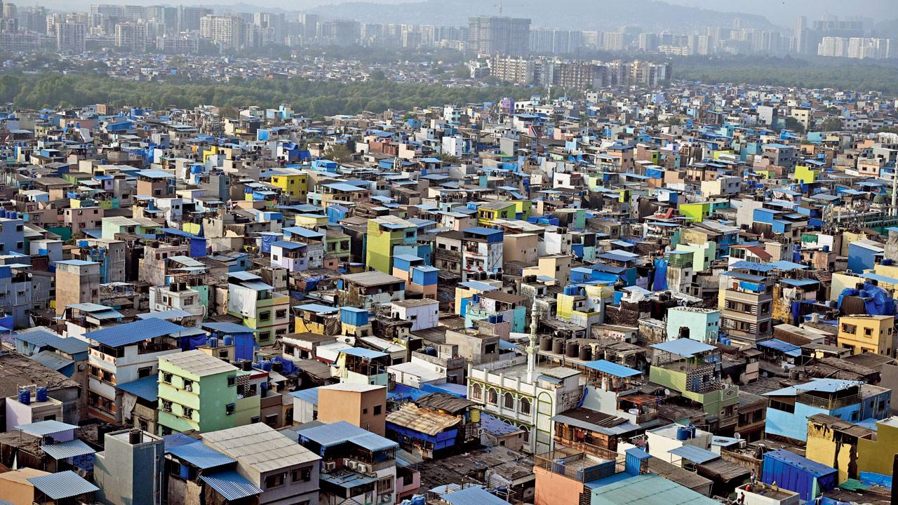 Shivaji Nagar in Govandi West, where the majority of the population resides in slums and SRA buildings