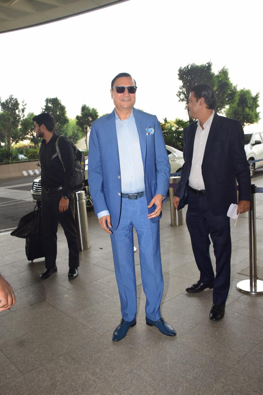 Rajat Sharma was snapped at Mumbai airport