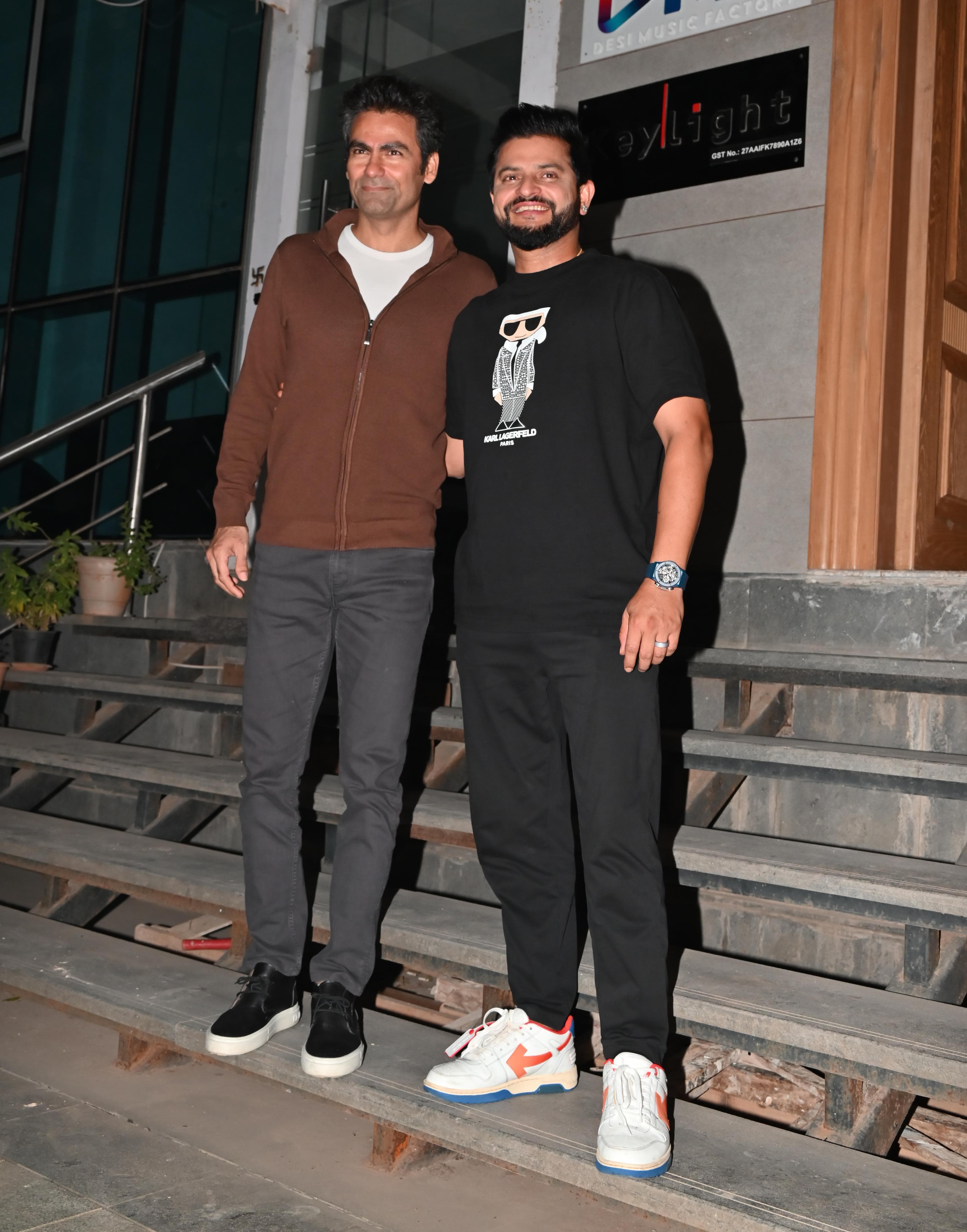 Suresh Raina looked smart as he was snapped in the city.