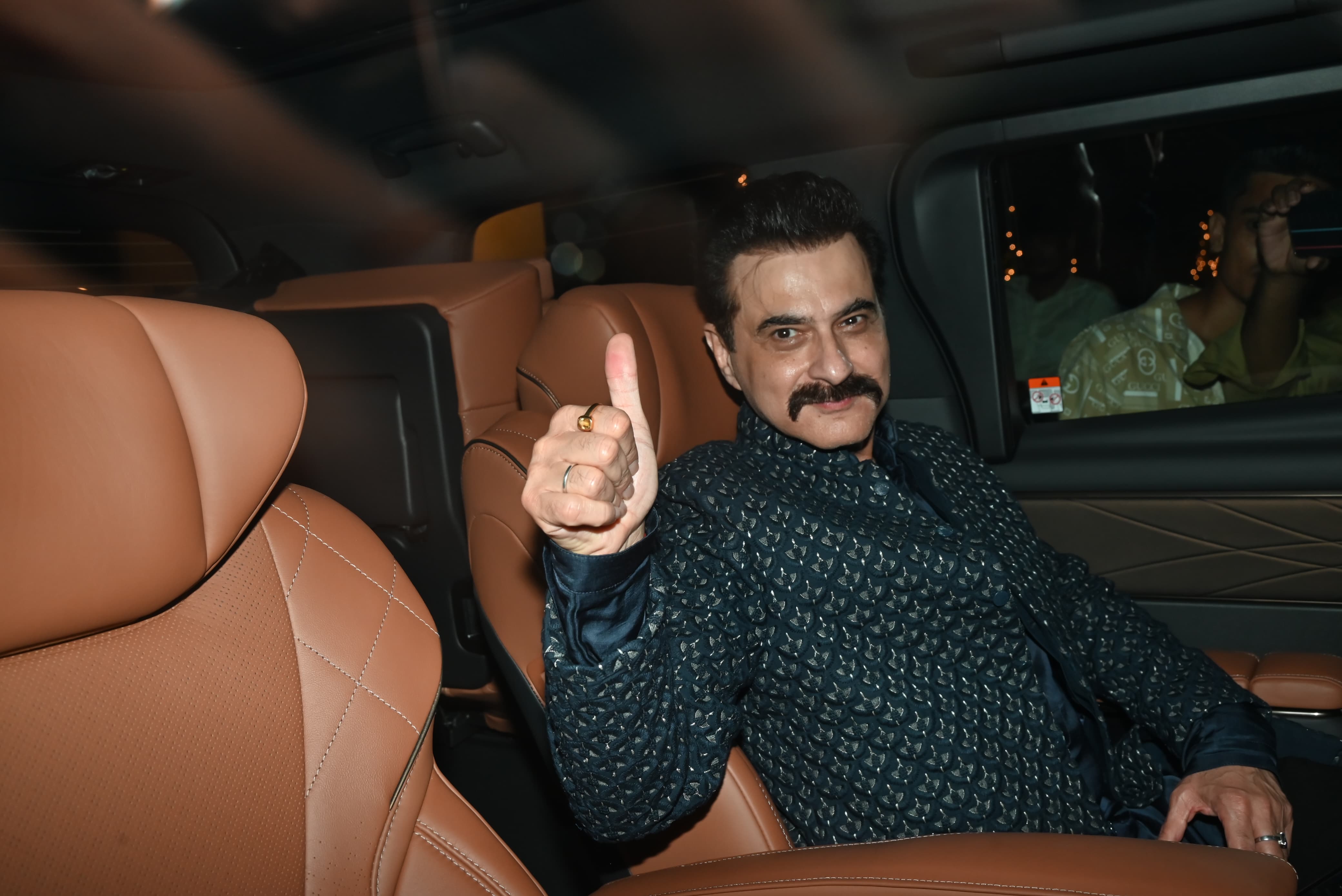 Sanjay Kapoor was snapped attending a Diwali party in the city.
 