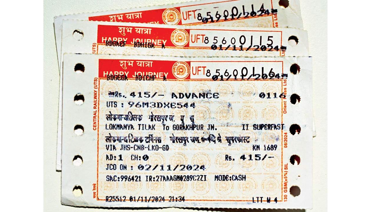 Tickets procured by mid-day’s reporters after paying a tout in advance