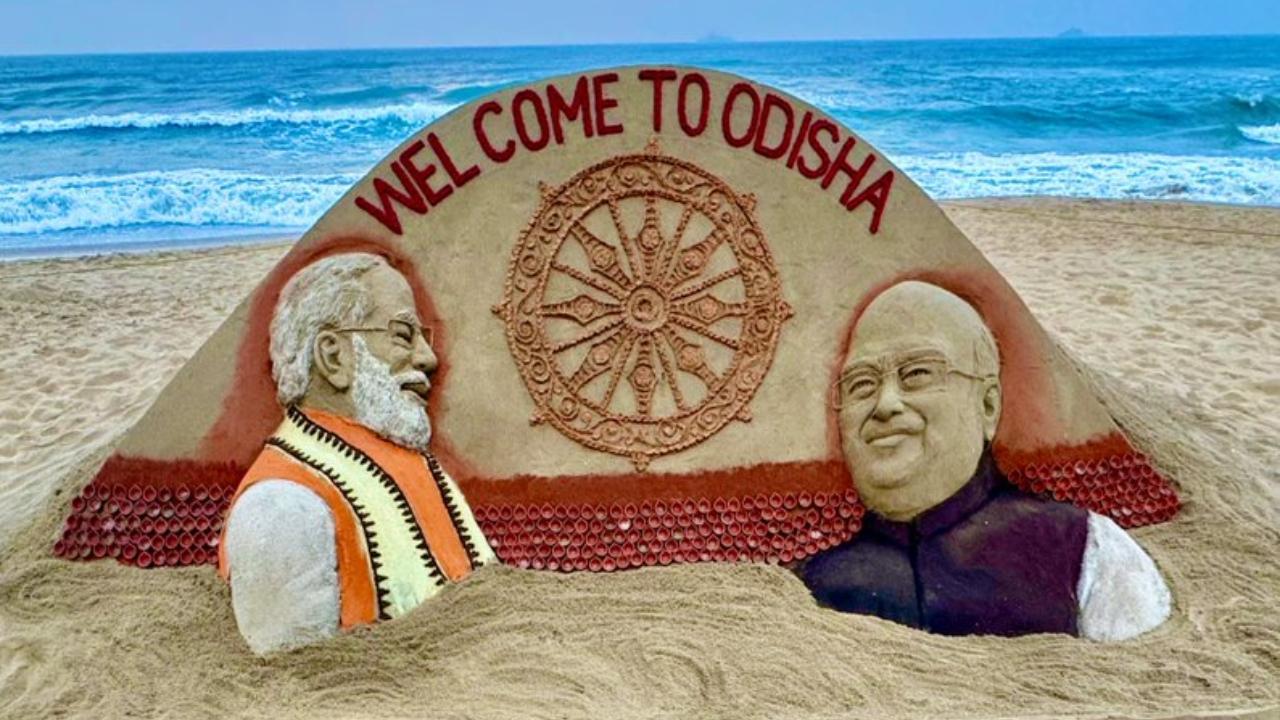'Welcome to Odisha': Sand artist Sudarsan Pattnaik greets PM Modi with sculpture at Puri Beach ahead of his visit