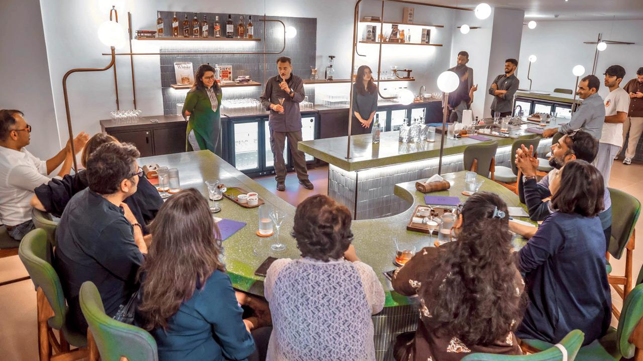 Aniruddha Mookherjee facilities a tasting session at the Bar and Fermentary