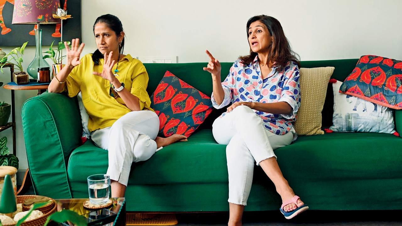 Moneisha Gandhi (left) and Gopika Kapoor launched Buddy Up, an app to set up playdates for neurodivergent children. Pic/Satej Shinde