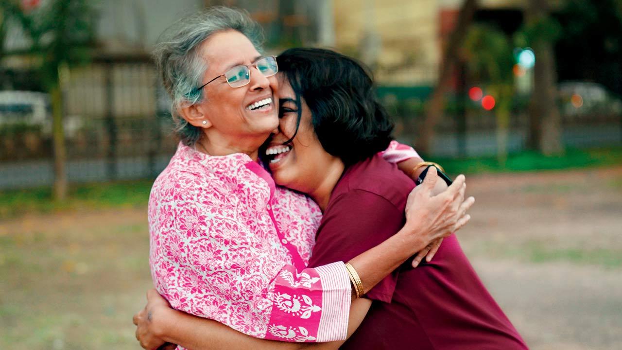 Sangita Kamdaar with her daughter Shreya at bootcamp. Pics/Atul Kamble