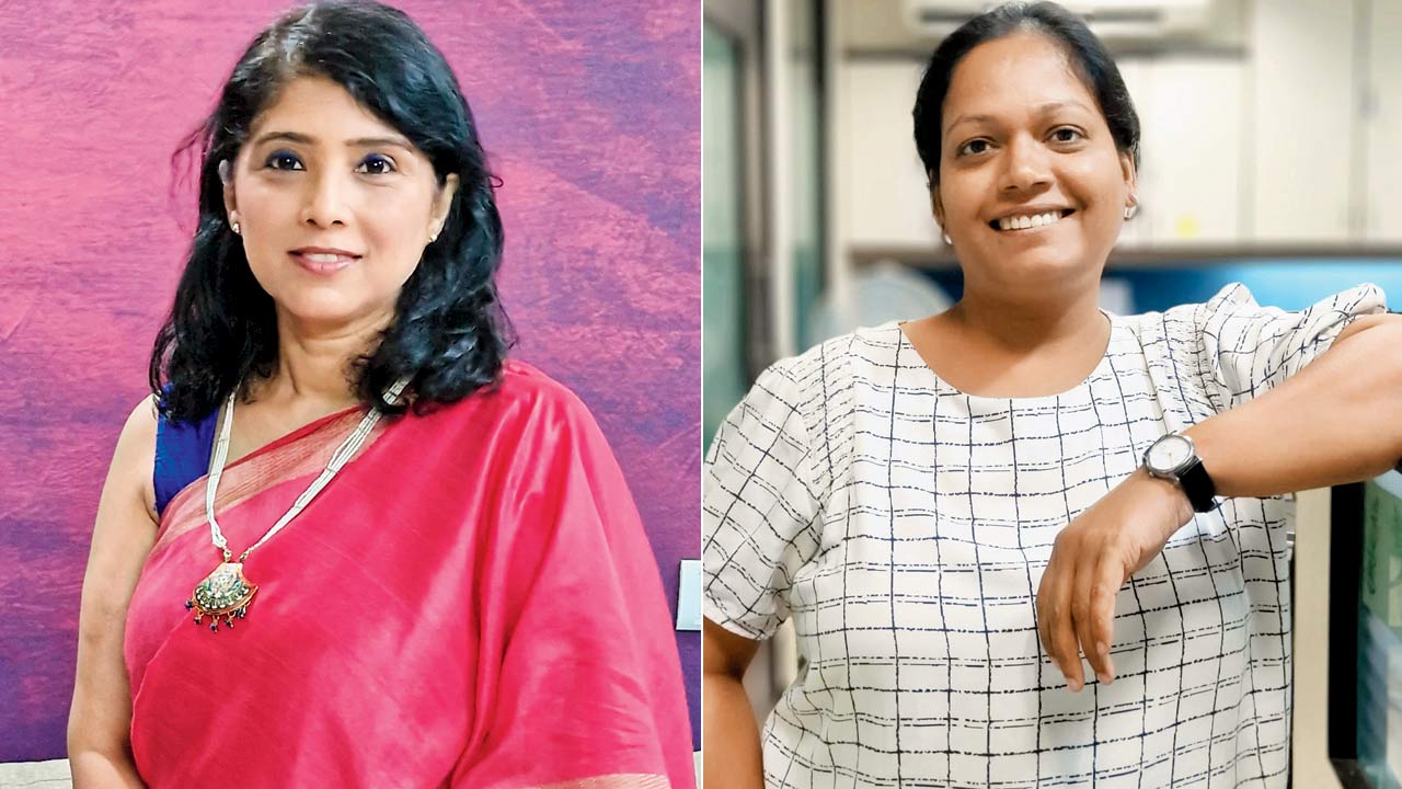 Nita Menezes, Author of Be Financially Smart; (right) Dr Nisha Bharti, Guest Faculty, Tata Institute of Social Sciences