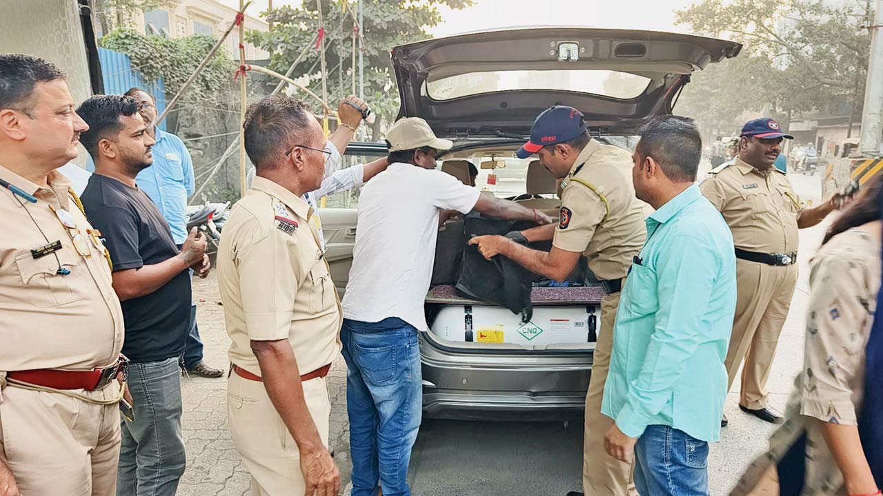 A routine check of vehicles as per pre-election protocols