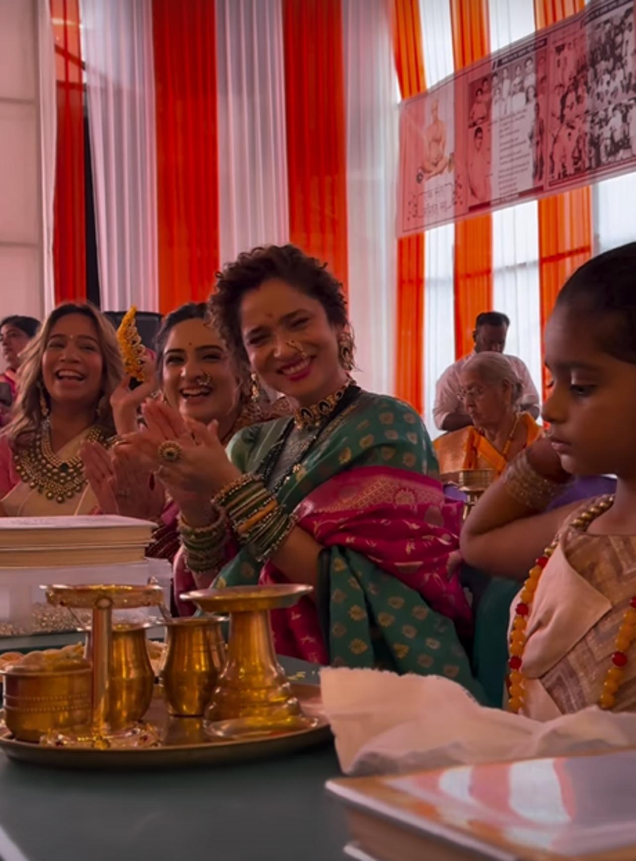 In this particular picture, Ankita Lokhande can be seen happily swaying and dancing alongside her sister-in-law, both joyfully immersed in the celebratory spirit