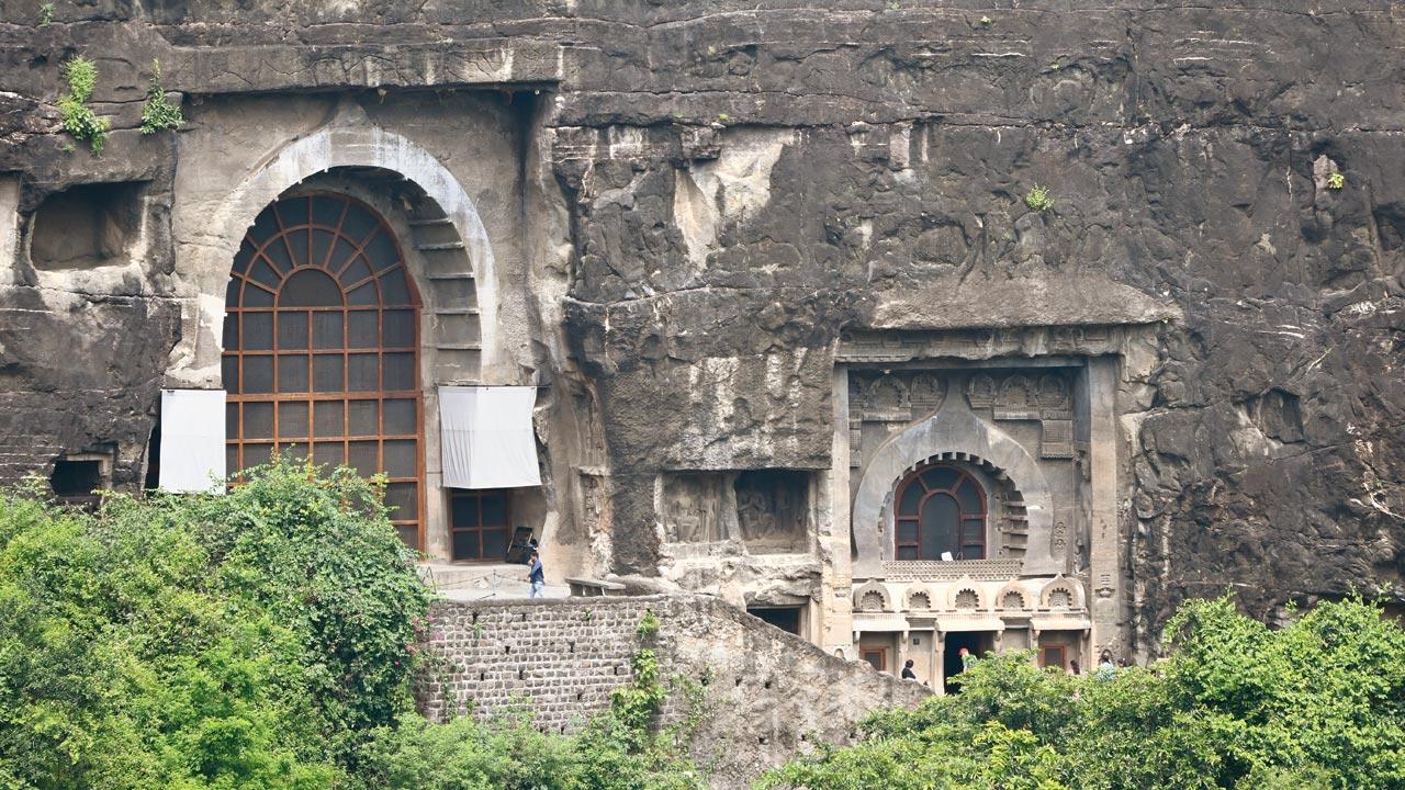 The façade of Cave 10 at Ajanta