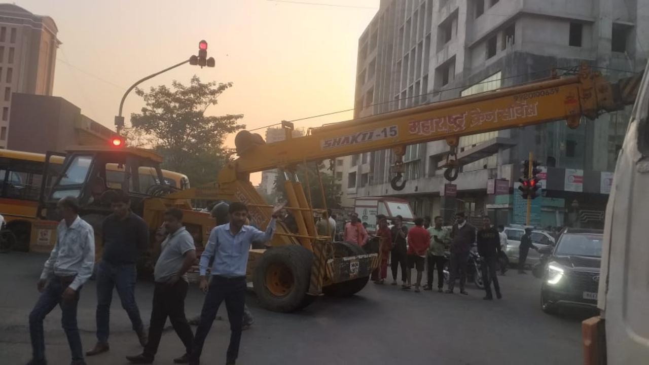Senior citizen woman crushed to death after crane goes out of control near Bhayandar school