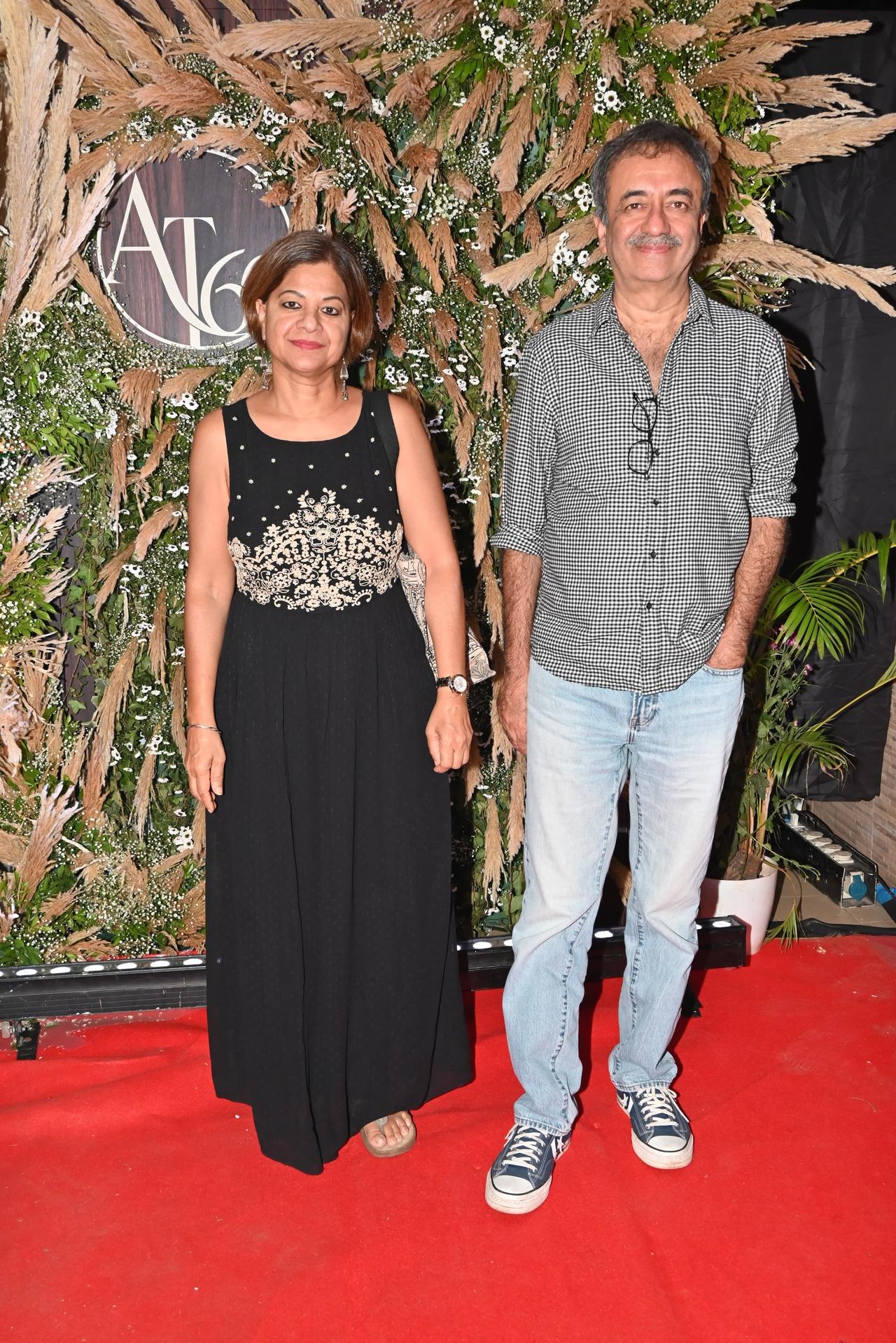 Filmmaker Rajkumar Hirani arrived with his wife.