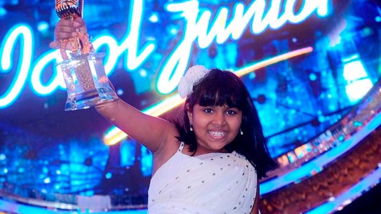 Anjana Padmanabhan- Indian Idol Junior 1 
Indian Idol 7 was also the first season for junior contestants. A young Anjana Padmanabhan won the trophy for the first season