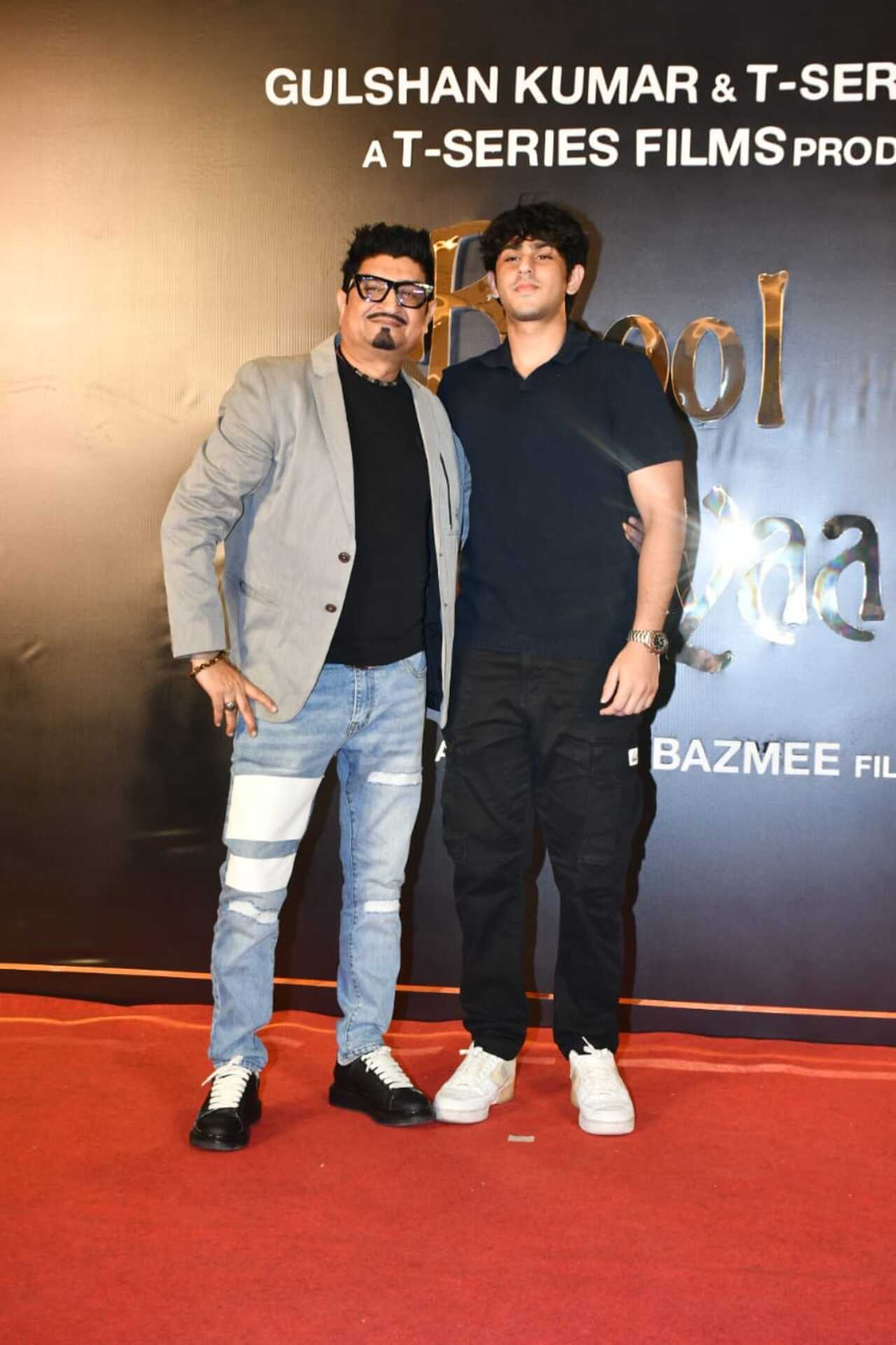 OG singer of the film's title track Neeraj Shridhar was accompanied by his son Nevan. 