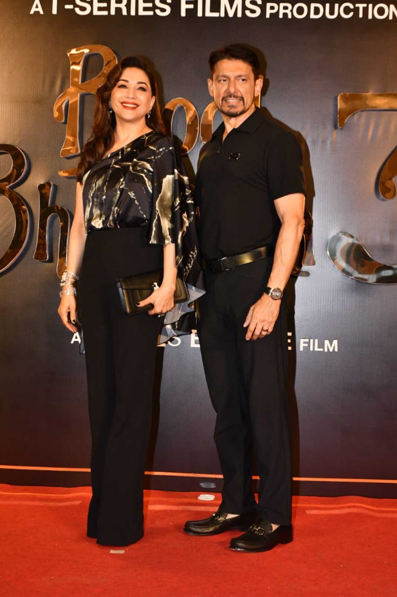 Madhuri's plus one was her husband Dr Shriram Nene.