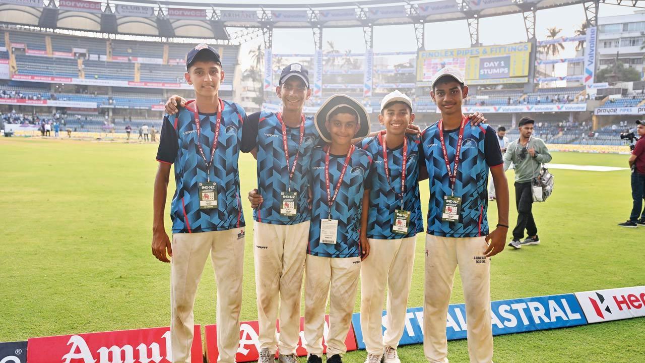 Ball boys keep cool as India-New Zealand battle it out amid Wankhede's sweltering heat