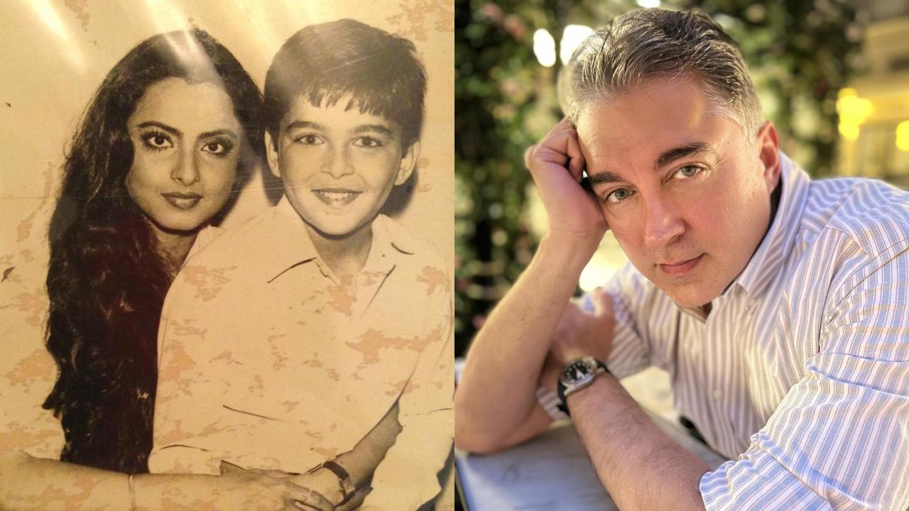 Jugal Hansraj started his career as a child artist in the 1983 film ‘Masoom’. Here’s the actor with Rekha in ‘Jhutha Sach’. 
