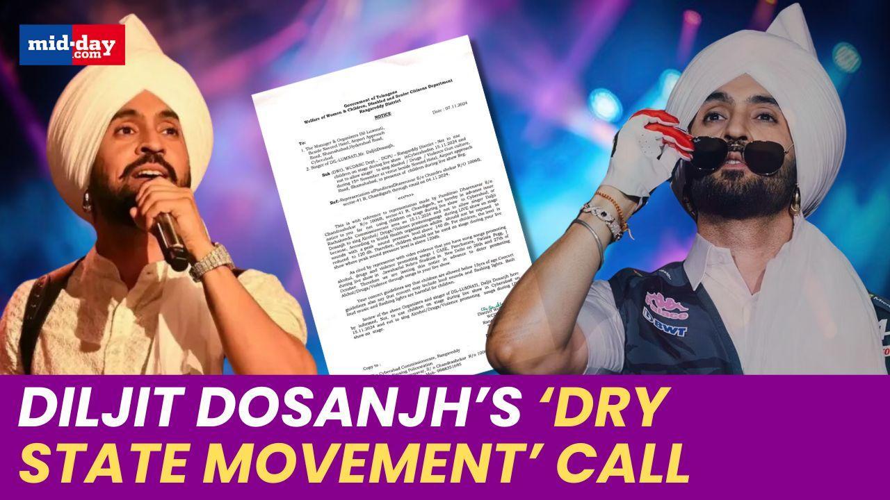 After Telangana's notice, Diljit Dosanjh challenges states to ban liquor