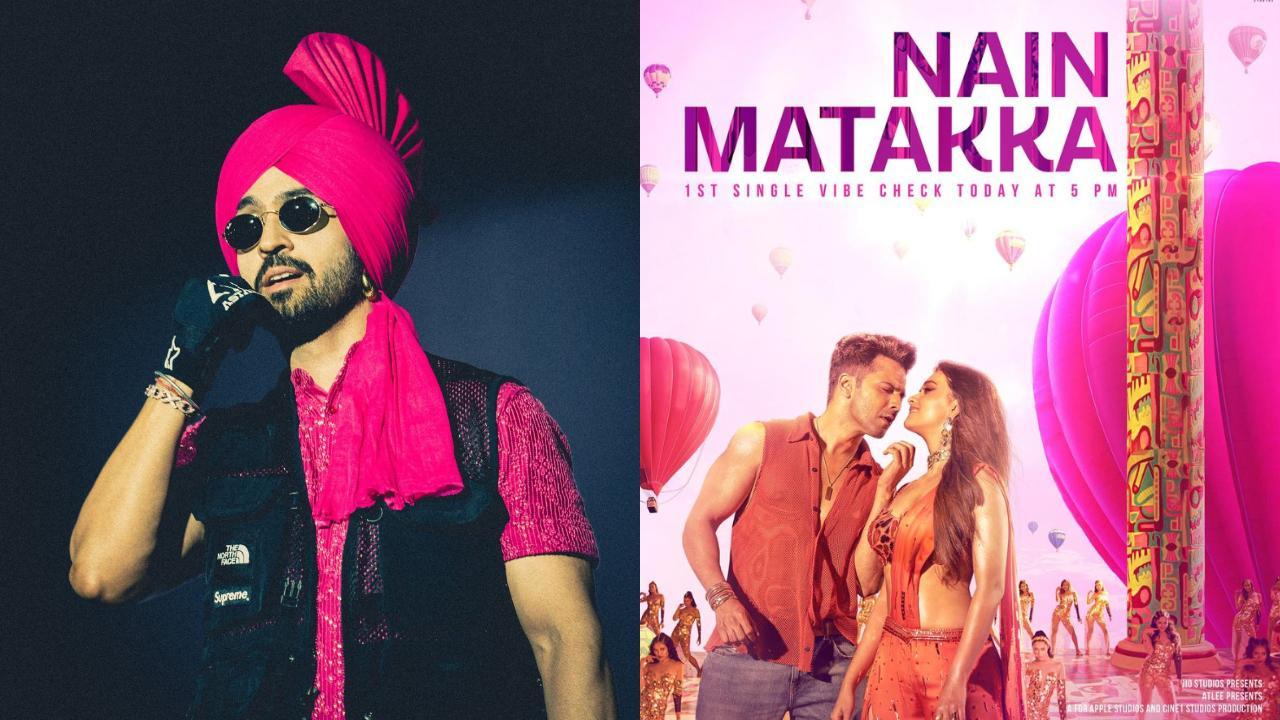 Diljit Dosanjh sings `Nain Matakka` from the mass action thriller Baby John