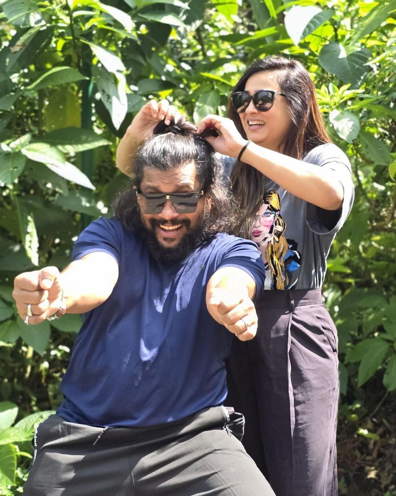 Shweta Tiwari shared a fun picture with baby brother Mohan Yadav.