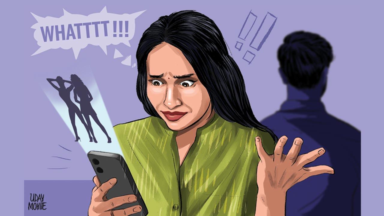 He has photos of another woman!