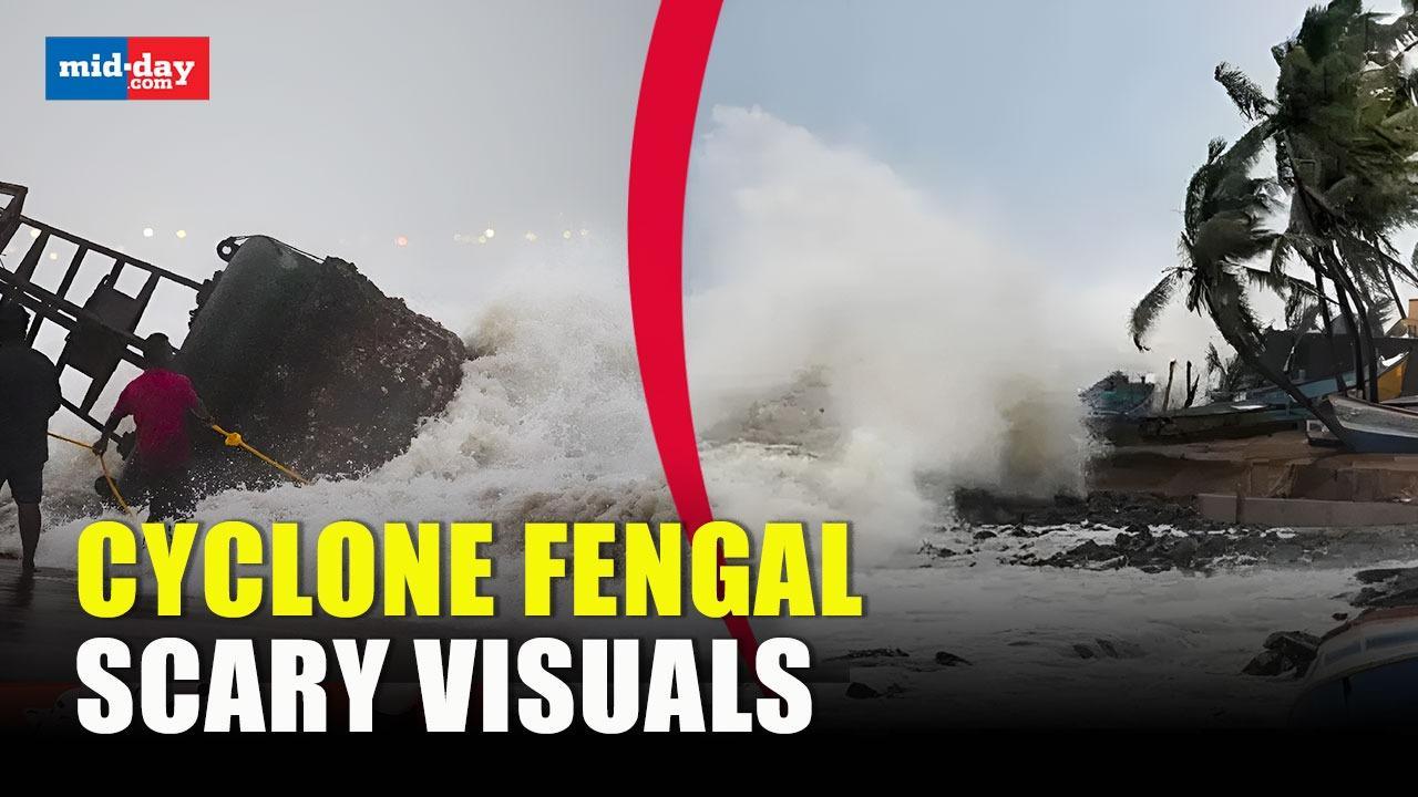 Cyclone Fengal: Rough sea and gusty winds hit Mahabalipuram’s coast