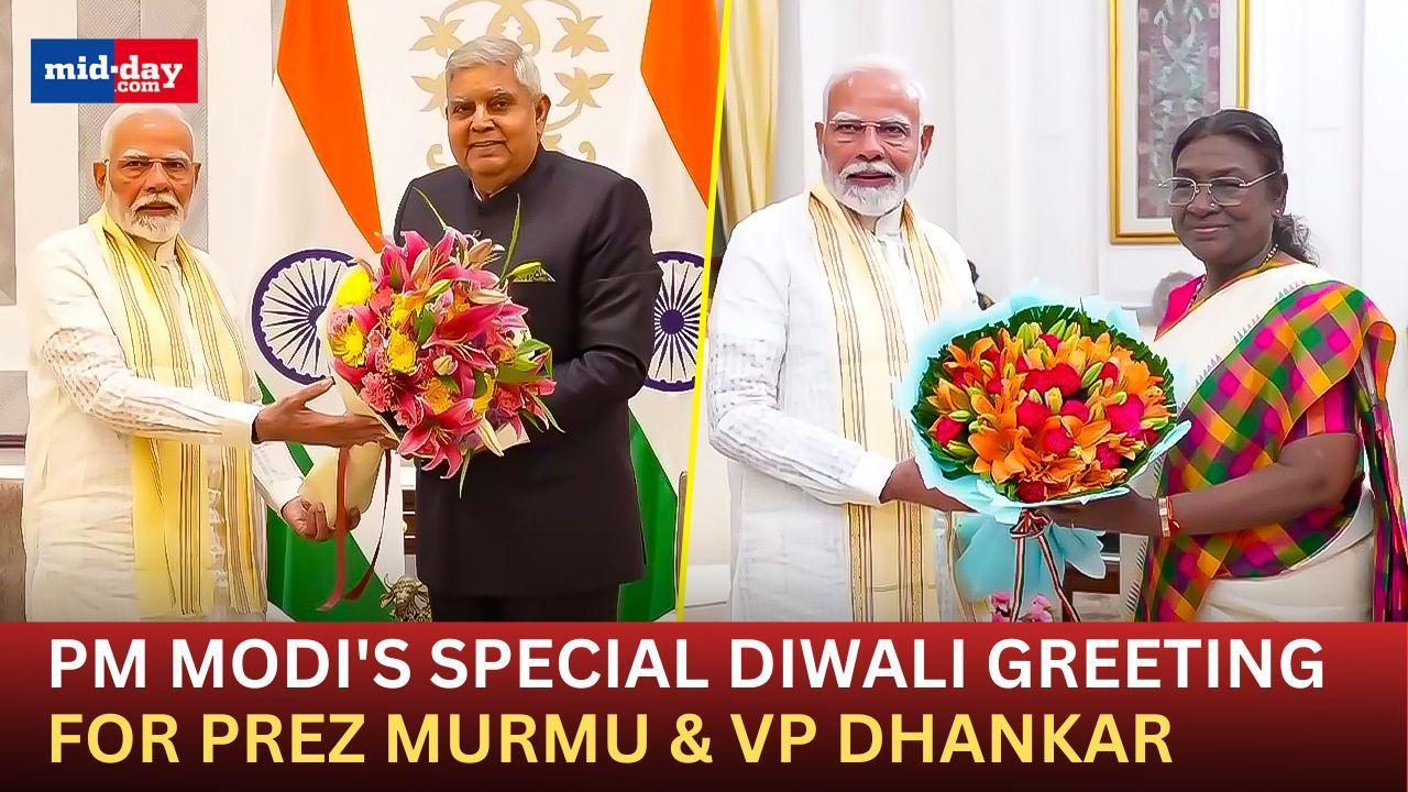 Diwali 2024: PM Modi extends Diwali wishes to President Murmu & VP Dhankar