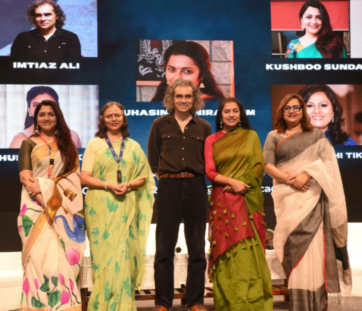 Imtiaz Ali joined Bhumi Pednekar, Kushboo, and Suhasini for a panel discussion with the moderator Vani Tripathi. He opened up about his journey of evolution from 'Rockstar' to 'Chamkila'.