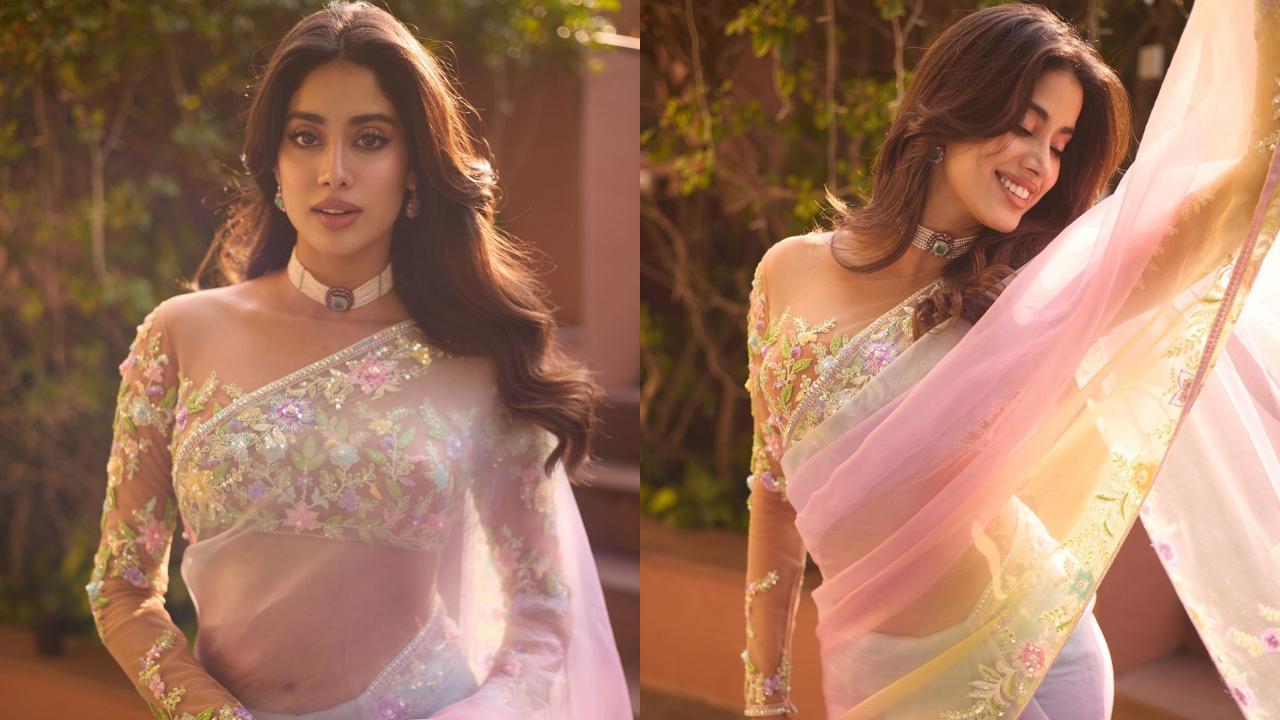 Janhvi Kapoor drops photos of herself in a ‘cassata’ saree instead of ‘eating’ some