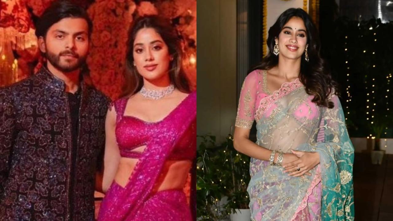 Protective boyfriend! Shikhar Pahariya helps Janhvi Kapoor navigate paps at Boney Kapoor’s Diwali puja