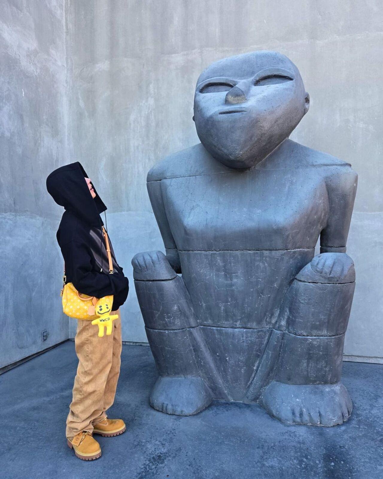 He visited some artsy places around LA to explore installations. 