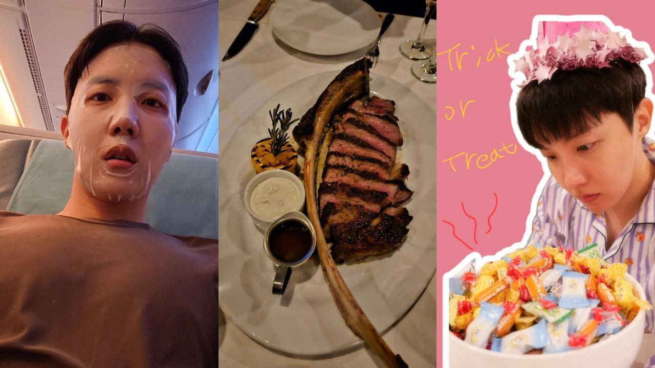 BTS: J-hope relishes steak, celebrates Halloween during his trip to LA