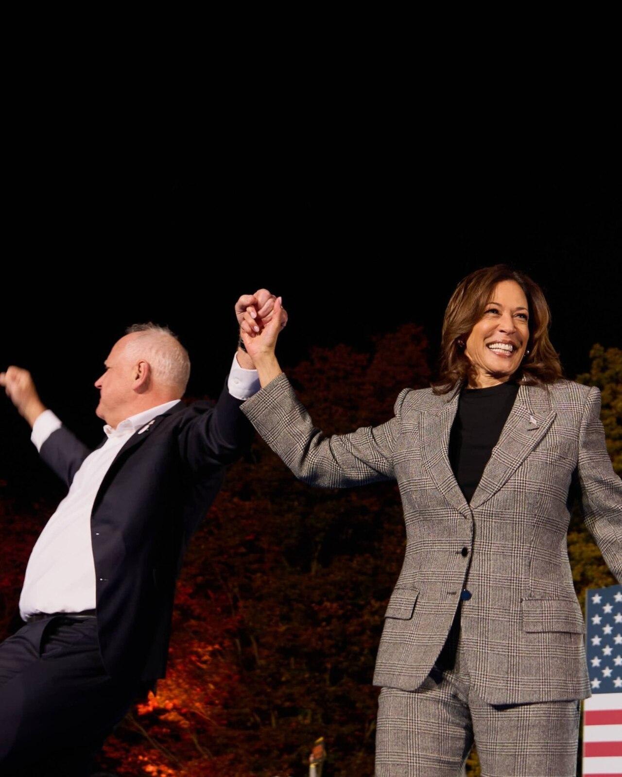 Every suit worn by Kamala has a story to tell. She carefully picks the hues to create a statement or make references. 