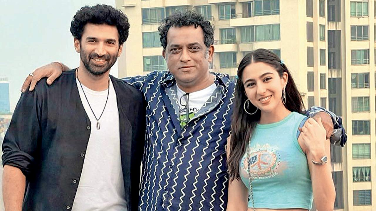  Aditya Roy Kapur,  Anurag Basu and Sara Ali Khan